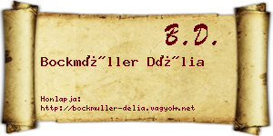 Bockmüller Délia névjegykártya